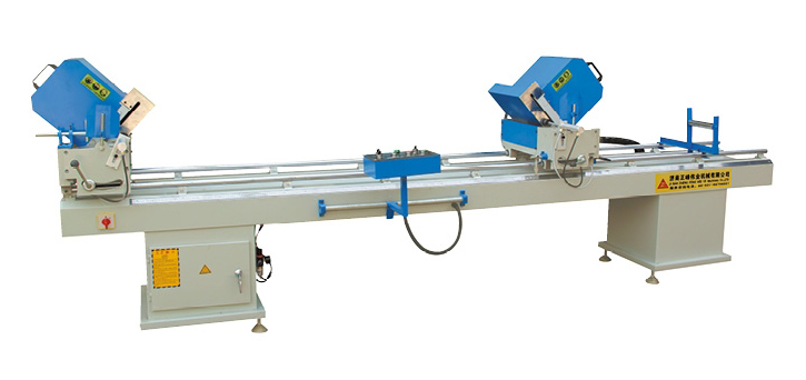 Linear double-head cutting saw